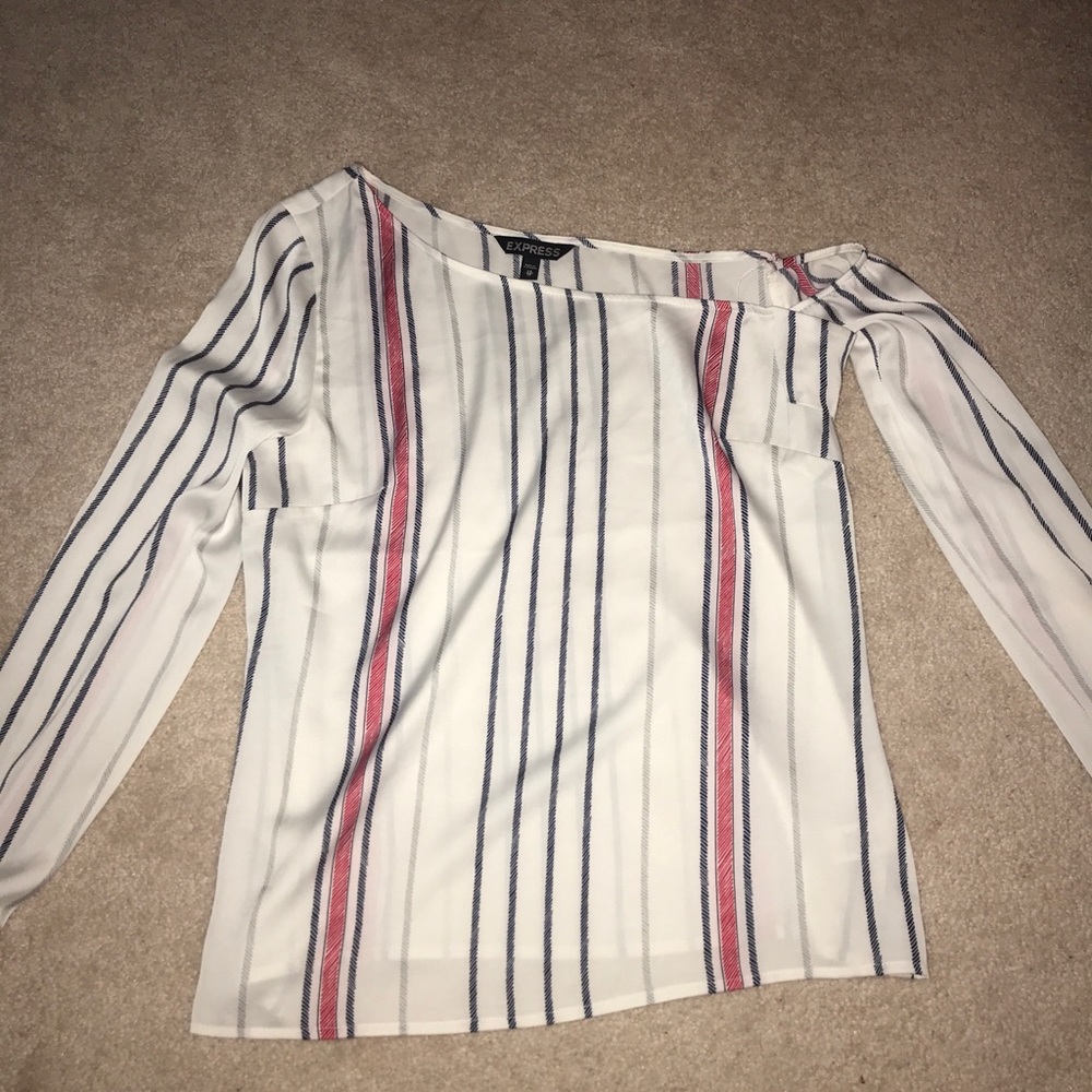 express half off shoulder top